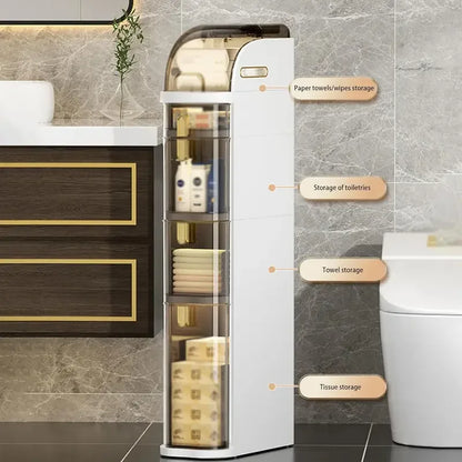 Rolling Bathroom Cart | Space-Saving Bathroom Solution with Wheels for Easy Mobility