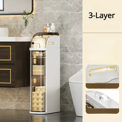 Rolling Bathroom Cart | Space-Saving Bathroom Solution with Wheels for Easy Mobility