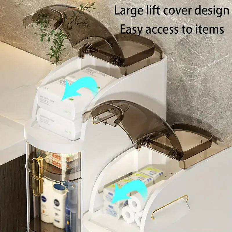 Rolling Bathroom Cart | Space-Saving Bathroom Solution with Wheels for Easy Mobility