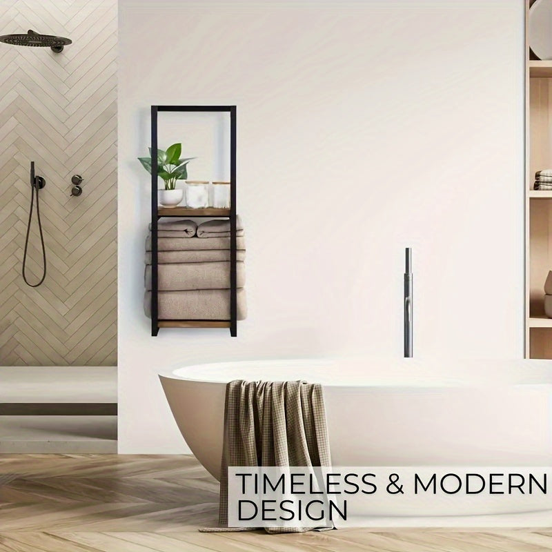 Space-Saving Towel Rack - Ideal for a Tidy Bathroom