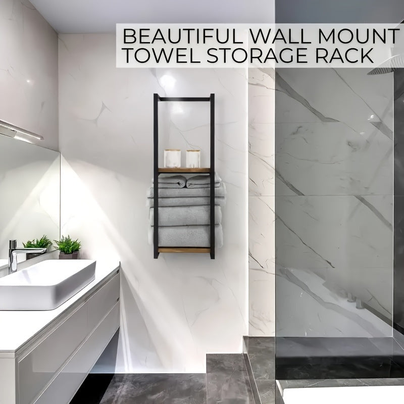 Space-Saving Towel Rack - Ideal for a Tidy Bathroom