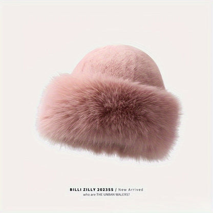 Pink Faux Fur Hat – Stylish Warmth for Cold Weather