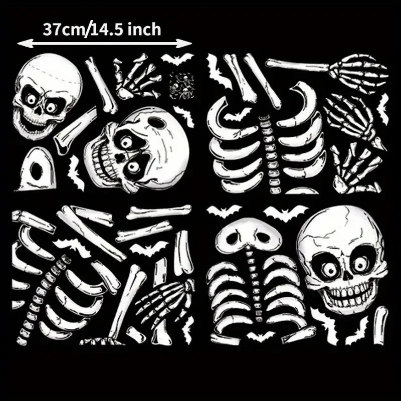 140-Piece Spooky Window Stickers for Halloween Fun
