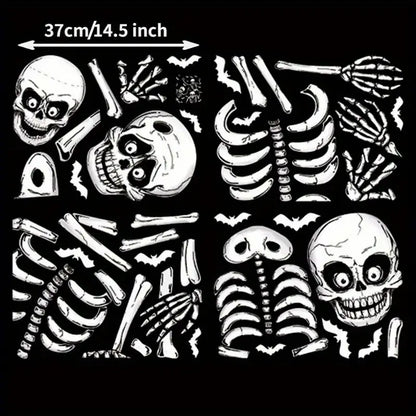 140-Piece Spooky Window Stickers for Halloween Fun