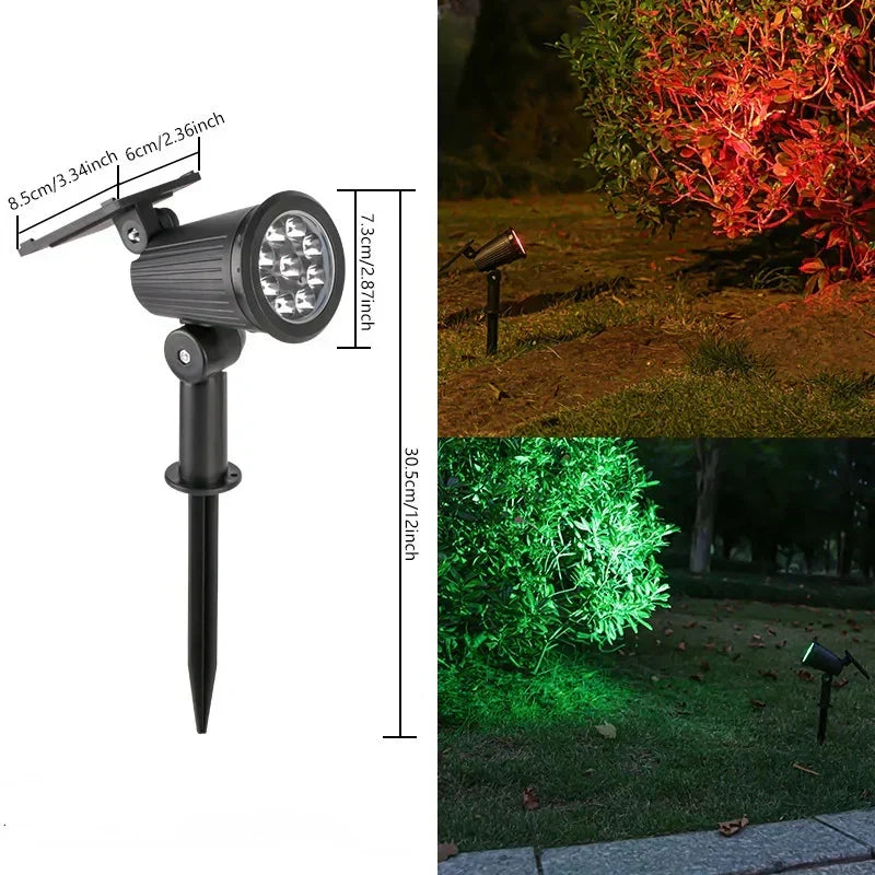 Adjustable LED Landscape Light – 9-Color Solar Garden Spotlight