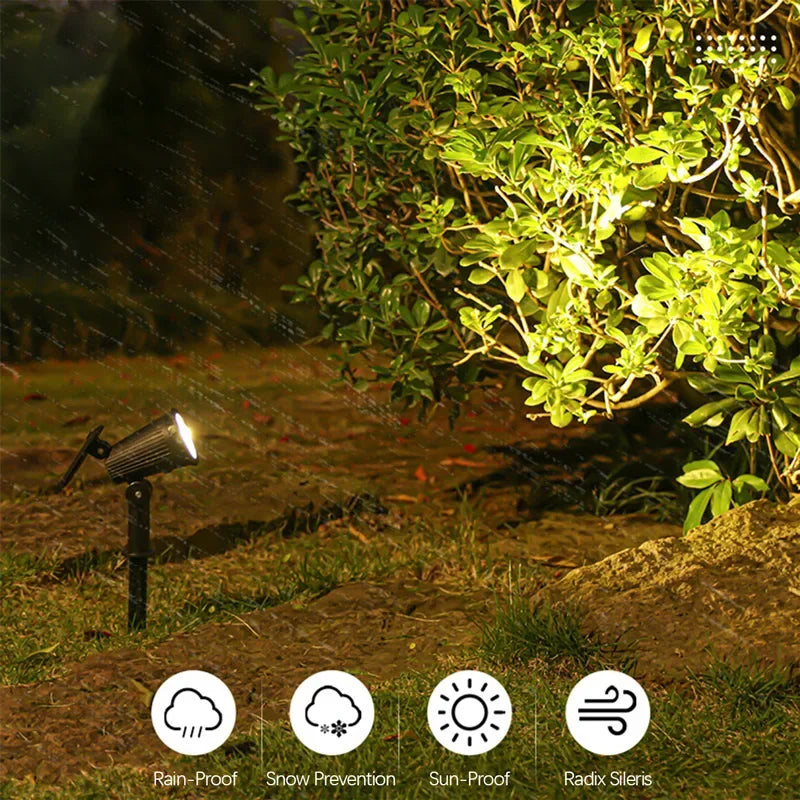 Adjustable LED Landscape Light – 9-Color Solar Garden Spotlight