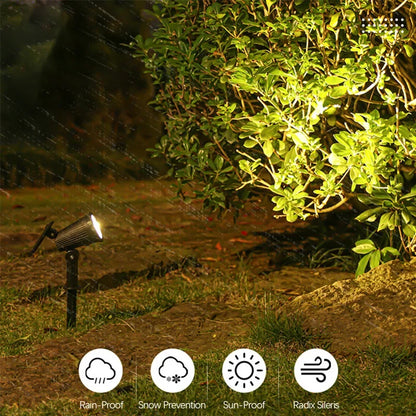 Adjustable LED Landscape Light – 9-Color Solar Garden Spotlight