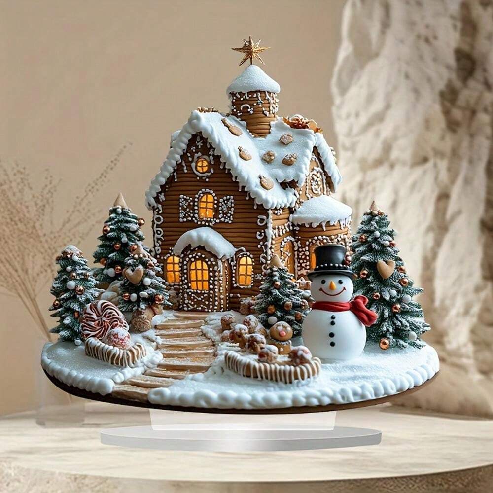 Illuminated Gingerbread House – Charming Holiday Table Decoration