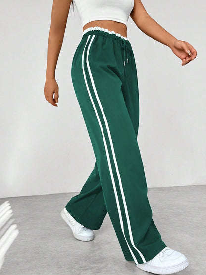 Stylish Wide-Leg Sports Pants