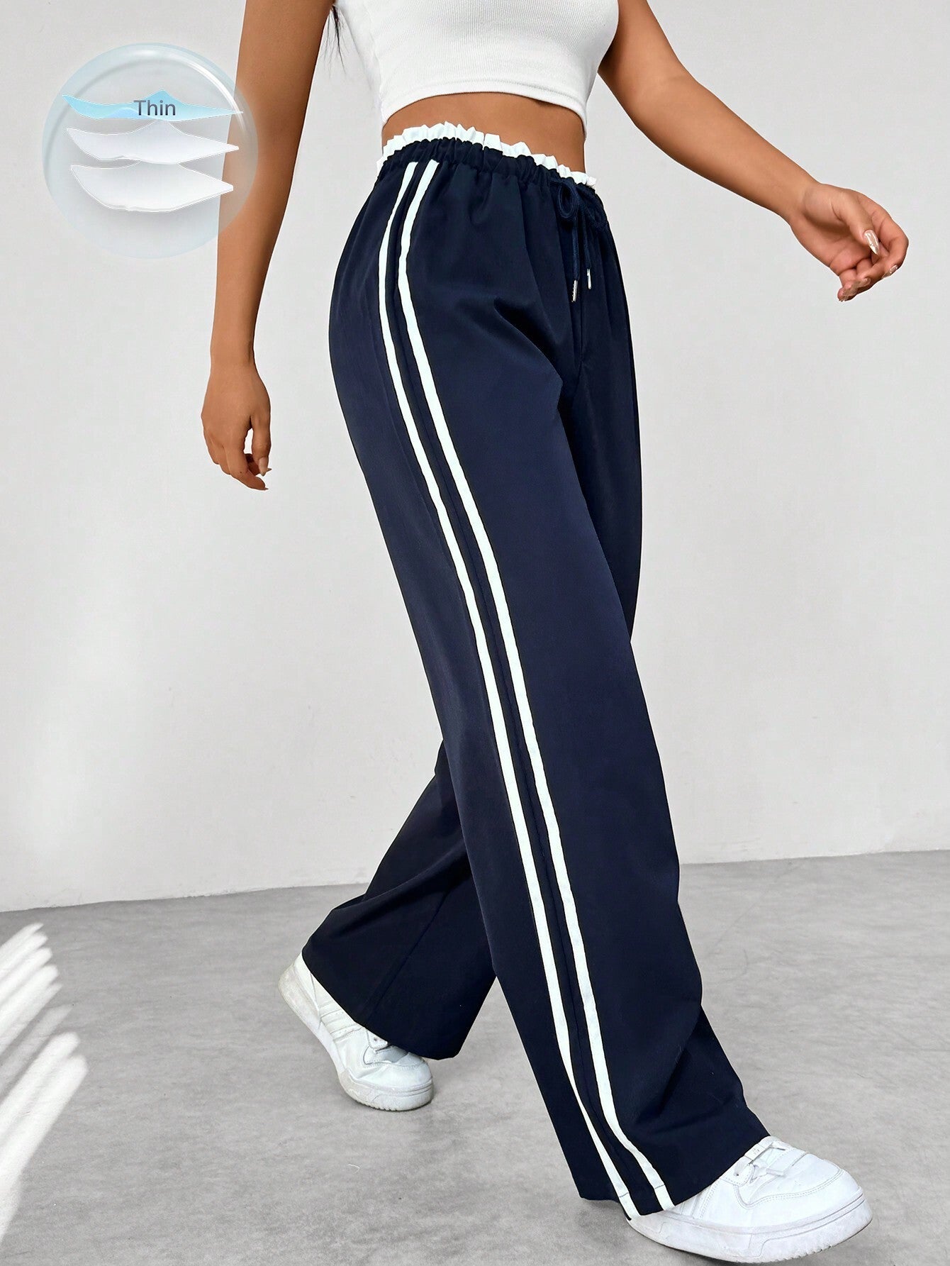 Stylish Wide-Leg Sports Pants