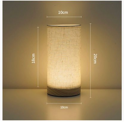 Linen Night Light for Bedroom - Atmospheric Table Lamp