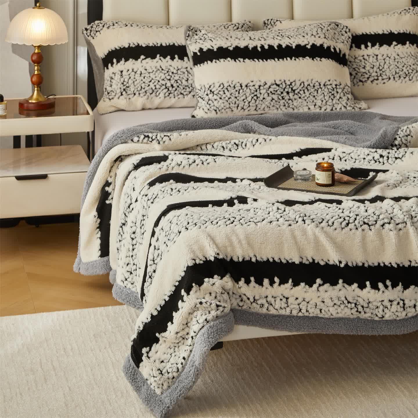 Striped Throw Blanket for Contemporary and Comfortable Living