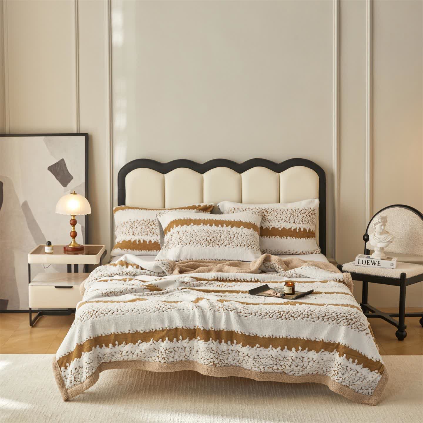 Striped Throw Blanket for Contemporary and Comfortable Living