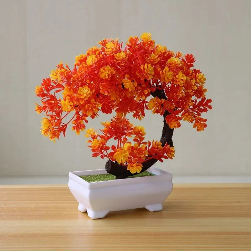 Artificial Bonsai Plant in Pot | Realistic Decoration | 27 x 18 cm | No Maintenance Needed for Table & Shelf