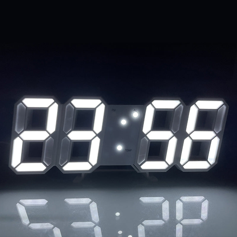 Sleek 3D LED Wall and Desk Clock for Modern Living Spaces