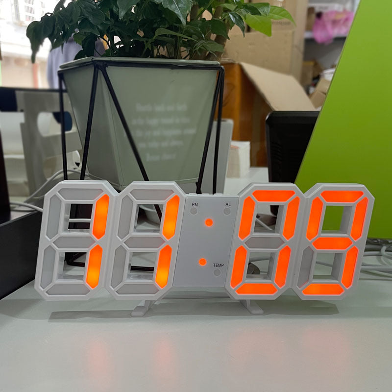 Sleek 3D LED Wall and Desk Clock for Modern Living Spaces
