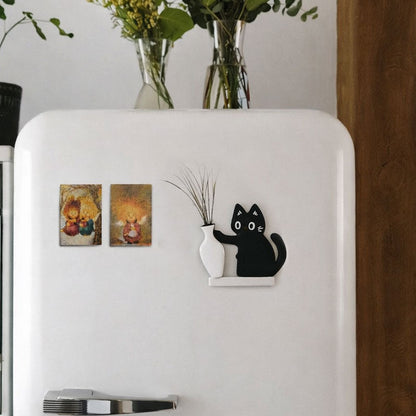 Free Bonus: Cat Magnet for Secure and Visible Note Holding – Black