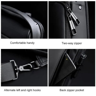 Secure and Stylish Crossbody Bag with Charging Feature