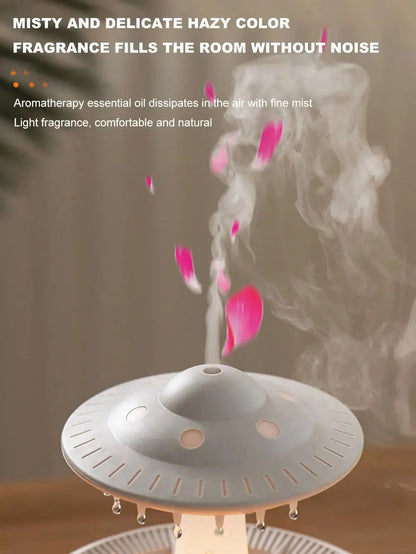 Ultrasonic Humidifier with Remote Control – 350 ml Aroma Diffuser with LED Light