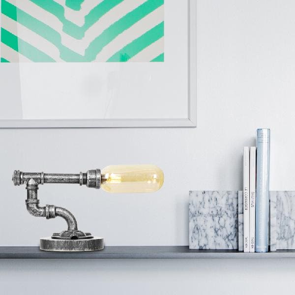 Clear Glass Table Lamp with Circular Shade – Stylish Lighting Fixture