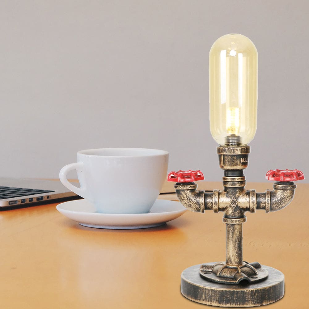 Industrial-Style Metal Lamp with Chic Lampshade