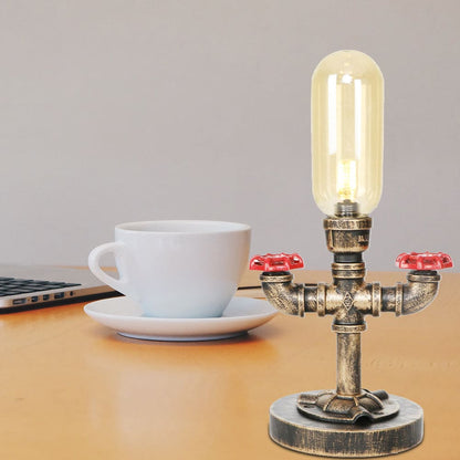Industrial-Style Metal Lamp with Chic Lampshade