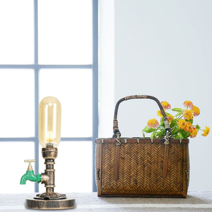 Industrial-Style Metal Lamp with Chic Lampshade