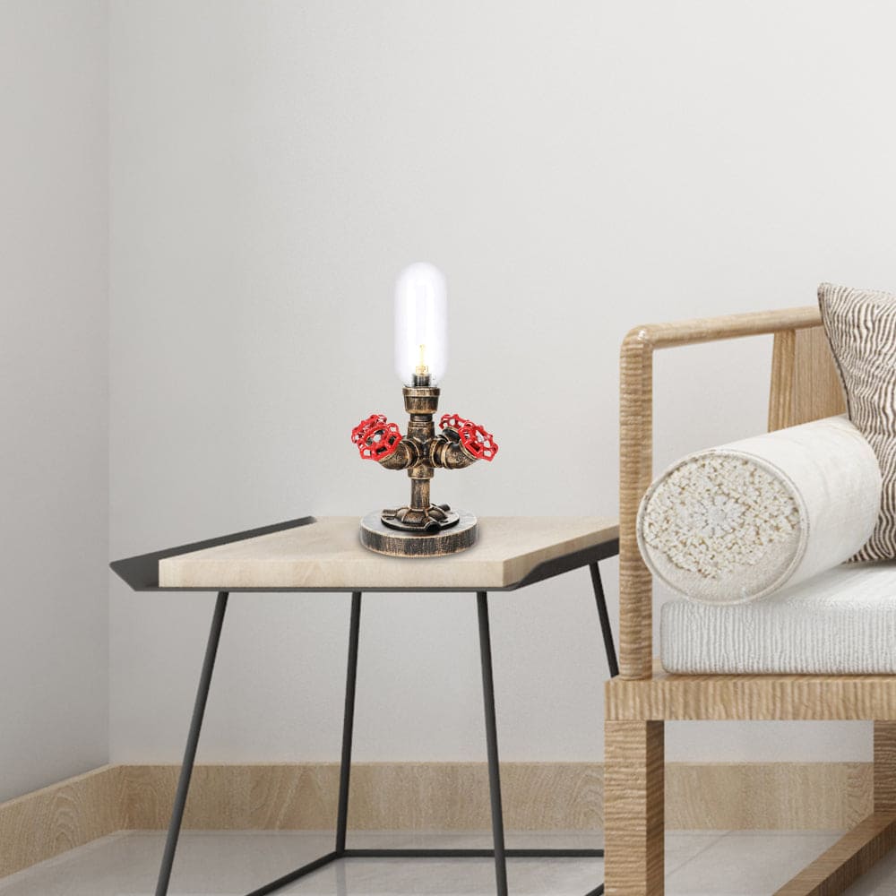 Industrial-Style Metal Lamp with Chic Lampshade