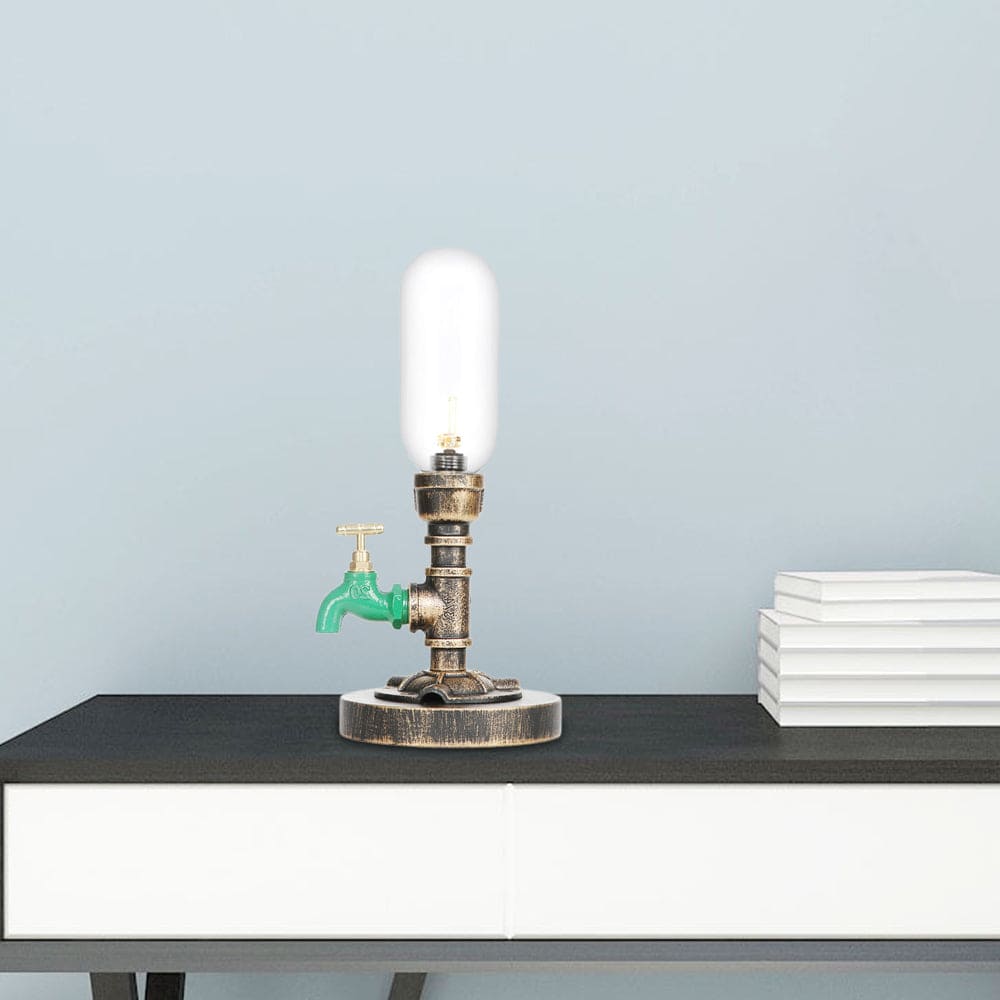 Industrial-Style Metal Lamp with Chic Lampshade