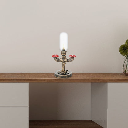 Industrial-Style Metal Lamp with Chic Lampshade