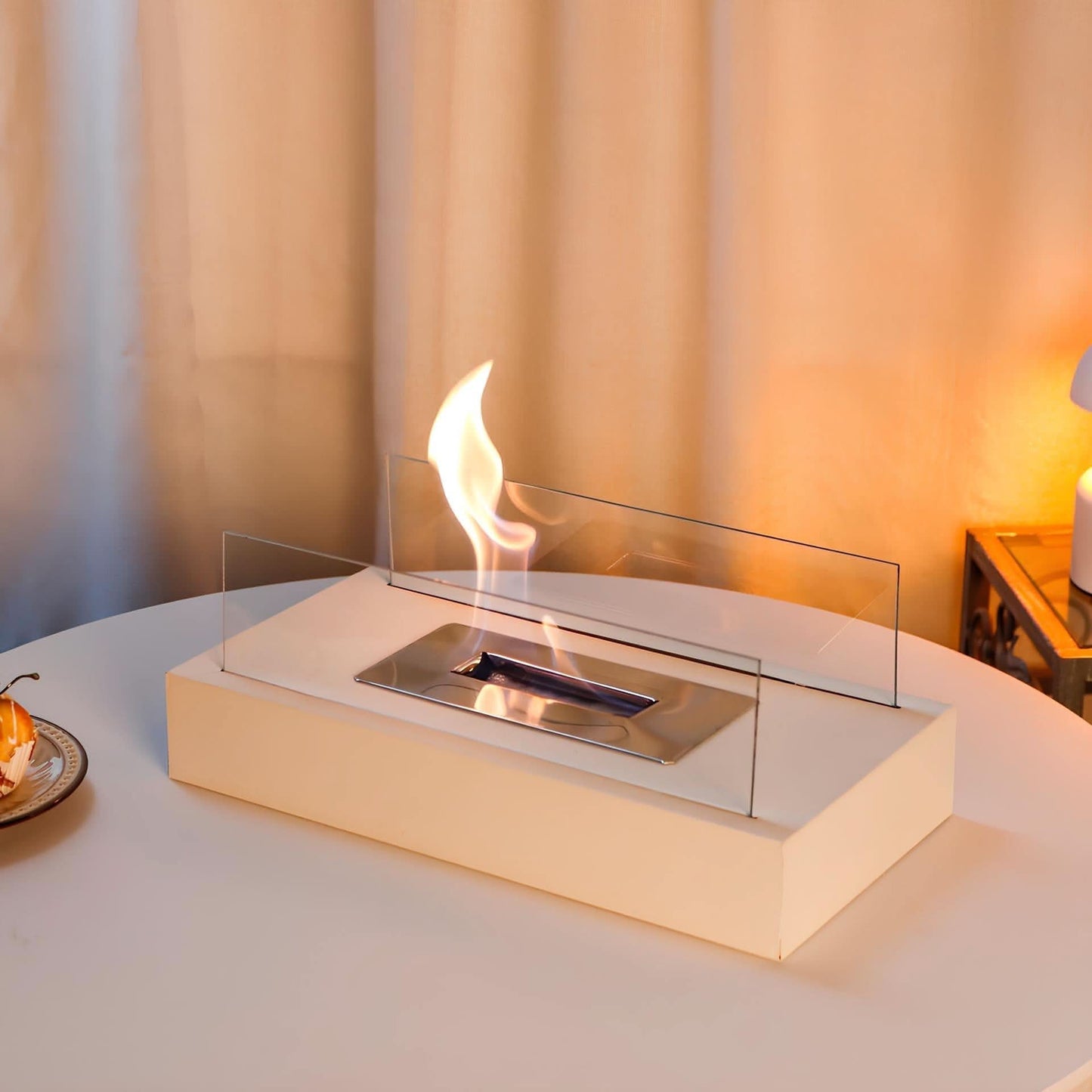 Portable Tabletop Fireplace for Bioethanol Fuel