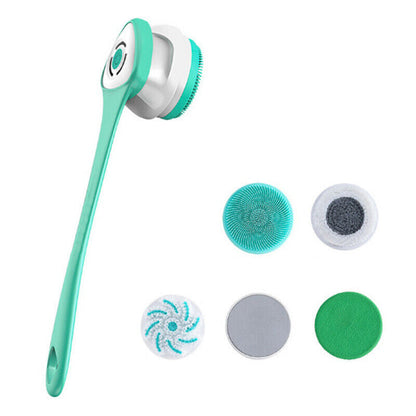 Ultimate Electric Shower Brush with Extended Handle | Deep Clean & Gentle Exfoliation | Versatile Brush Heads for Body Care
