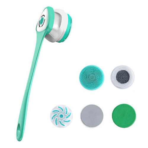 Ultimate Electric Shower Brush with Extended Handle | Deep Clean & Gentle Exfoliation | Versatile Brush Heads for Body Care