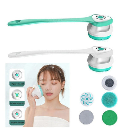 Ultimate Electric Shower Brush with Extended Handle | Deep Clean & Gentle Exfoliation | Versatile Brush Heads for Body Care