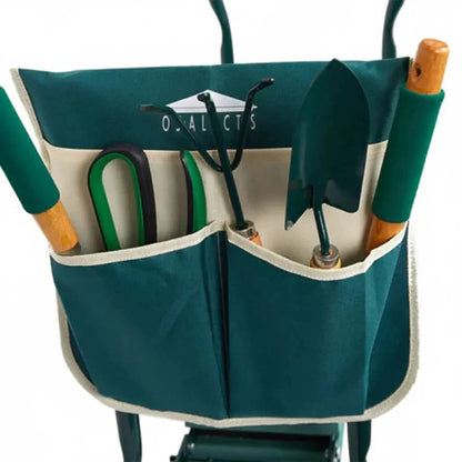 Garden Seat and Knee Pad Set with Storage Bag for Gardening Comfort