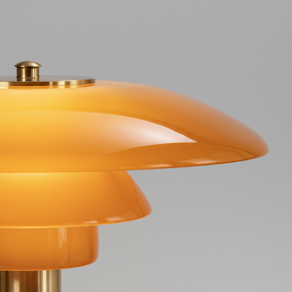 Minimalist Glass Shade Table Lamp for Scandinavian Style Bedroom