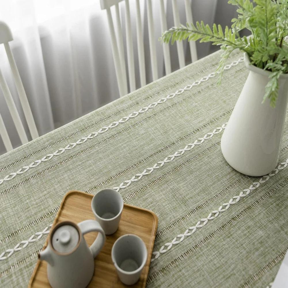 Chic Cotton-Linen Table Cover for Every Occasion