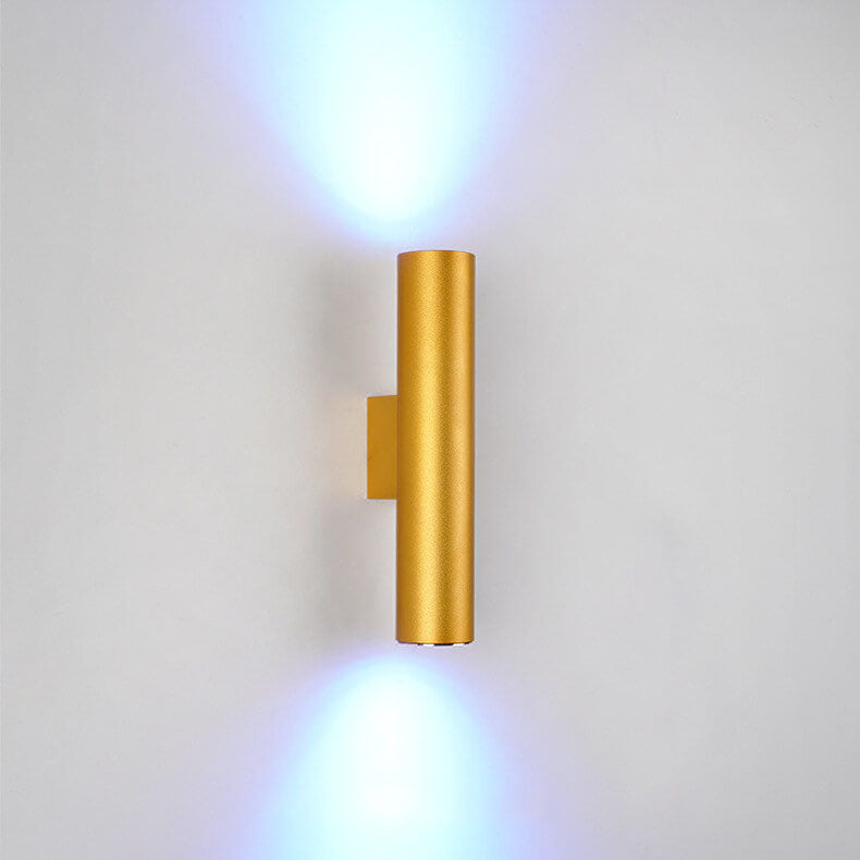 2-Light Wall Lamp in Aluminum Cylinder Design
