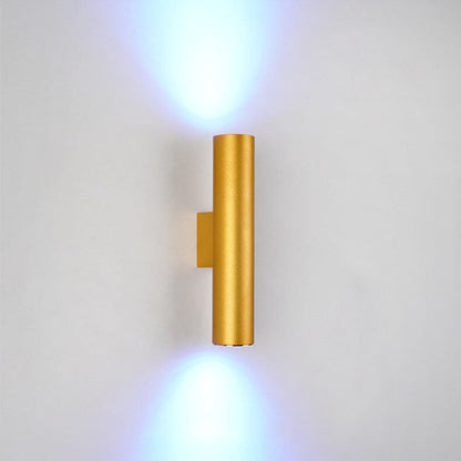 2-Light Wall Lamp in Aluminum Cylinder Design