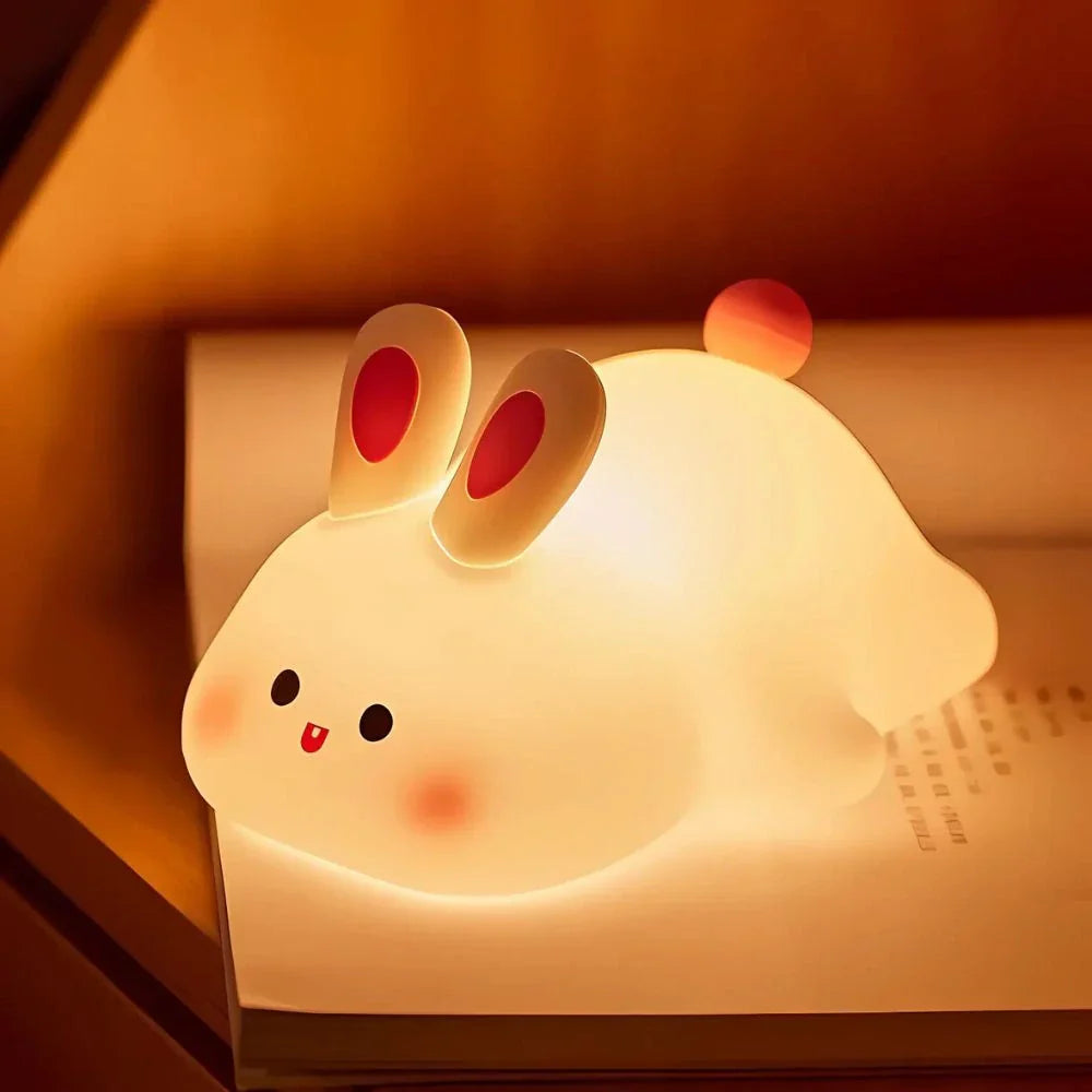 Touch-Controlled Rechargeable Night Light Lamp – Portable Squeeze Design