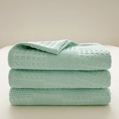 Serene Waffle Weave Blanket for Stylish Relaxation