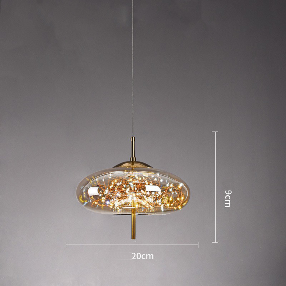 Adjustable Ceiling Pendant Light with Decorative LED Design
