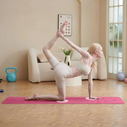Non-Slip Pilates and Fitness Mat | Skin-Friendly TPE | 183 × 61 × 0.6 cm | With Alignment Lines