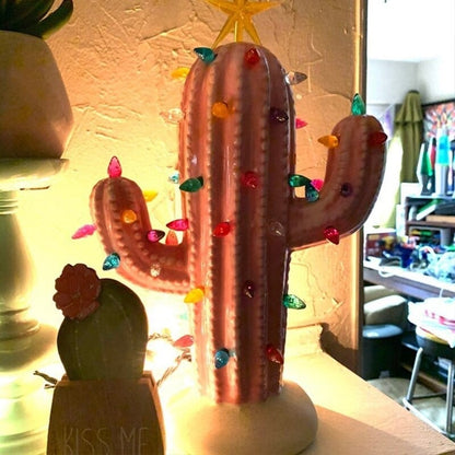 Vintage Luminous Cactus for Christmas Decor