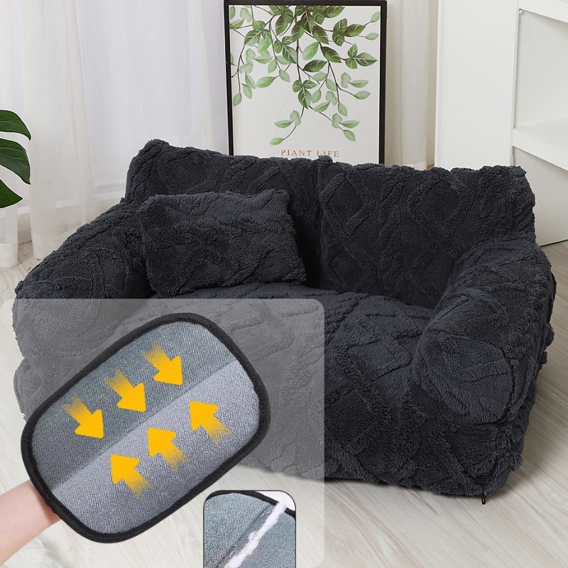 Snug Haven Dog Bed with Elevated Edges – Plush Comfort