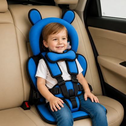 Toddler Car Seat Headrest Cushion Featuring Bear Pattern
