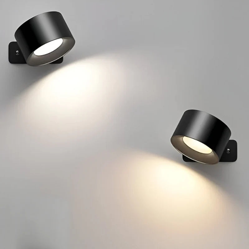 Magnetic Mount LED Wall Light – Cordless with 360-Degree Rotation