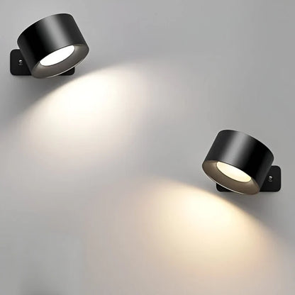 Magnetic Mount LED Wall Light – Cordless with 360-Degree Rotation