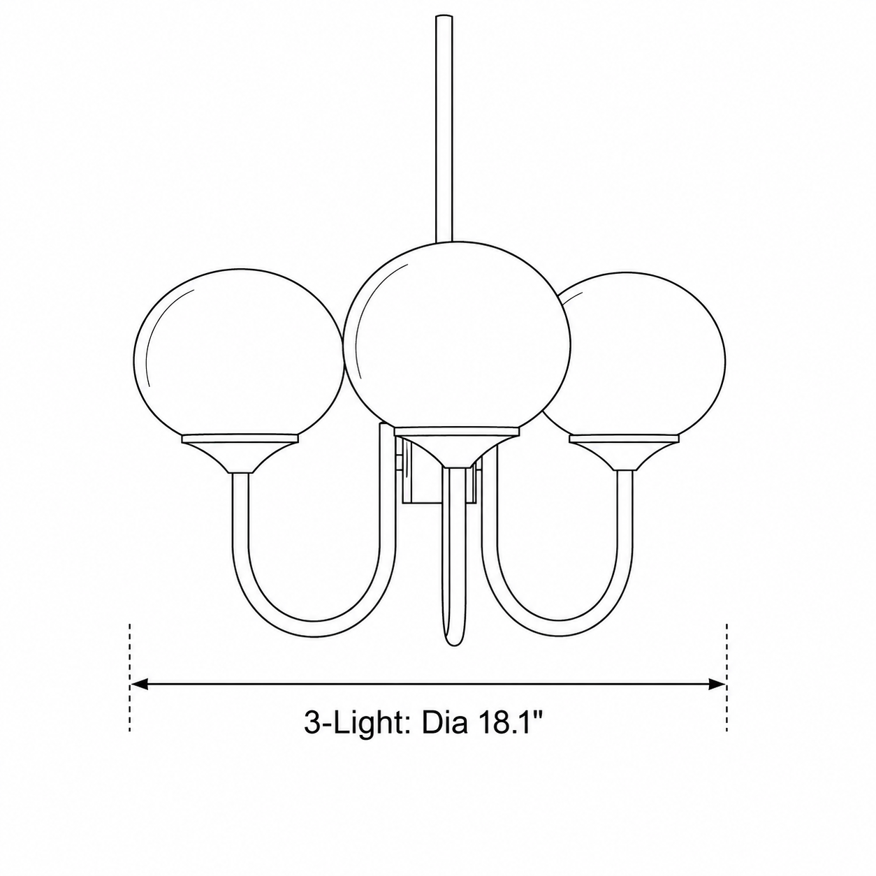 Contemporary Glass Globe Hanging Light Fixture