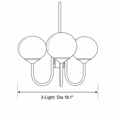 Contemporary Glass Globe Hanging Light Fixture